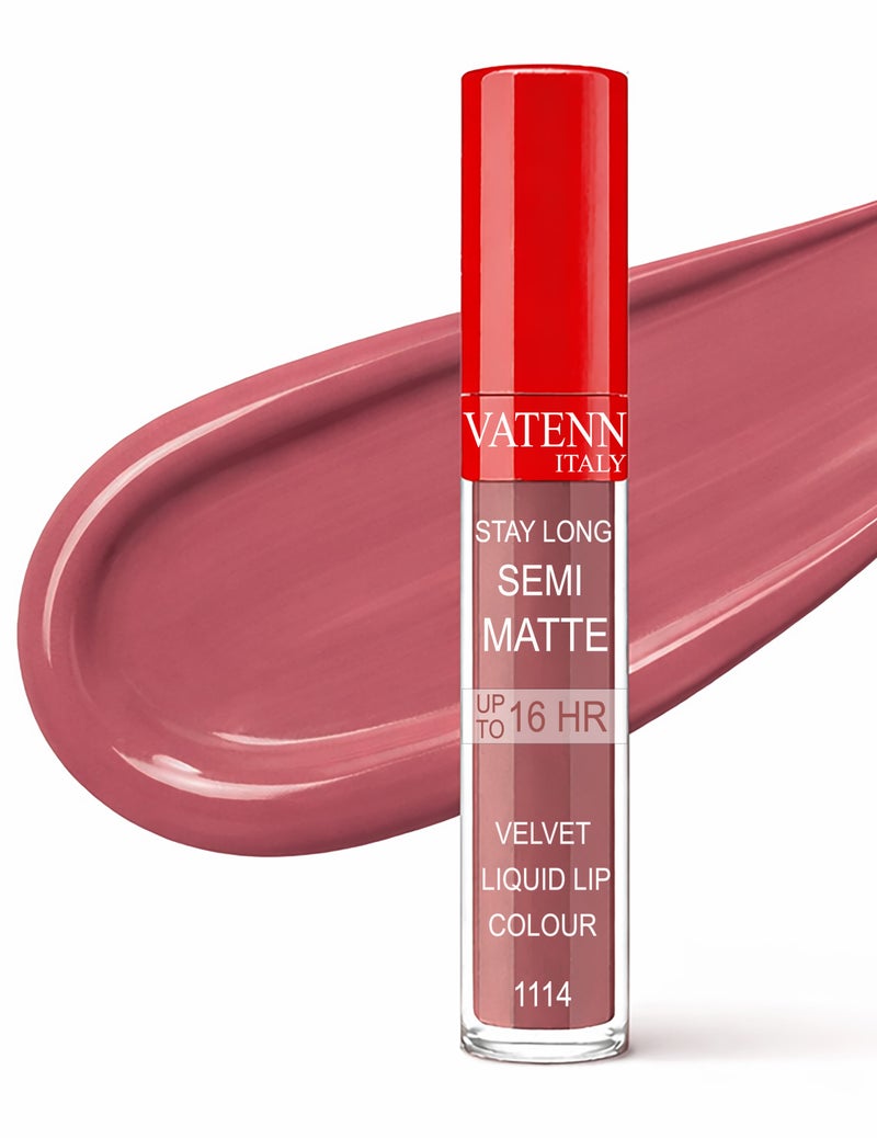 فاتن إيطاليا Stay Long Semi Matte Velvet Liquid lip color 1114 - Image 1